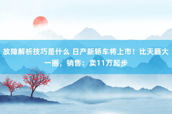 故障解析技巧是什么 日产新轿车将上市！比天籁大一圈，销售：卖11万起步