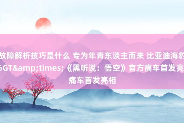 故障解析技巧是什么 专为年青东谈主而来 比亚迪海豹06GT&times;《黑听说：悟空》官方痛车首发亮相